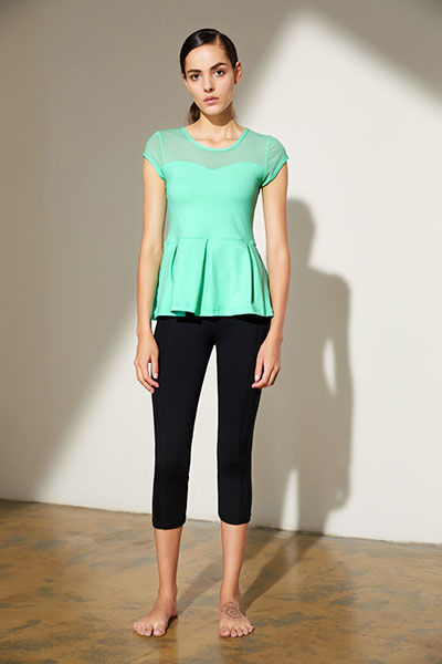 JTB17535 薄荷绿T恤+JS17520 黑色裤子