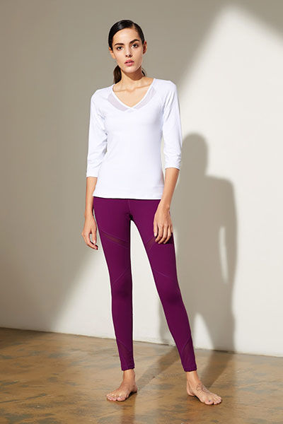 JSB17555 白色T恤+JL17526 葡萄紫裤子