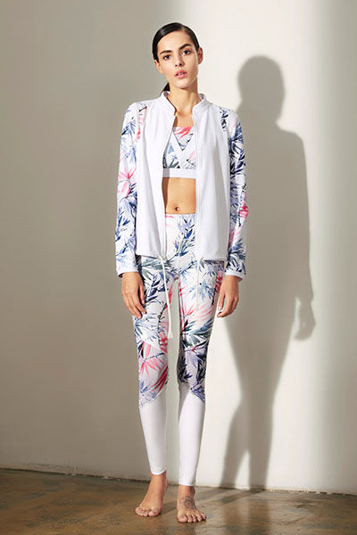 JL17577 白+水墨竹外套+JL17536 水墨竹+白裤子